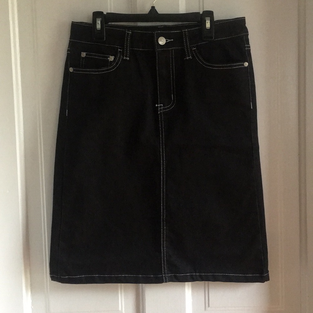 NWOT Sassy Jeans Black Denim Skirt